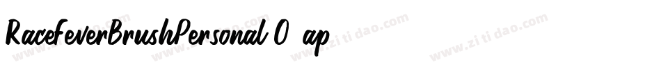 RaceFeverBrushPersonal-O9ap字体转换