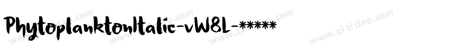 PhytoplanktonItalic-vW8L字体转换