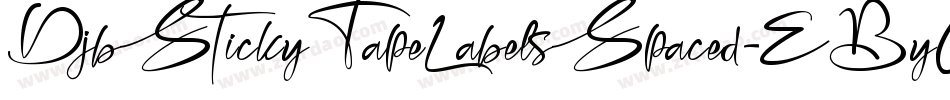 DjbStickyTapeLabelsSpaced-EByW字体转换