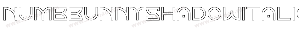 NumbbunnyShadowItalic-D8K9字体转换