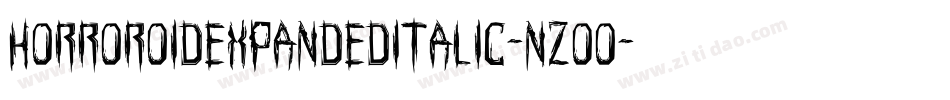 HorroroidExpandedItalic-nzOO字体转换