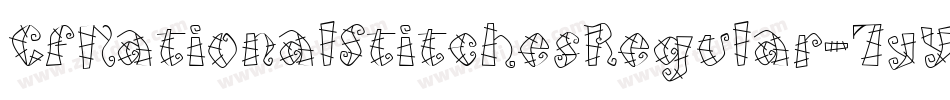 CfNationalStitchesRegular-7yYB字体转换