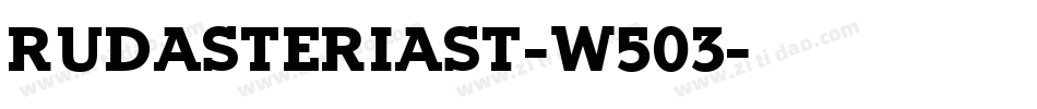 RudasteriaSt-w503字体转换
