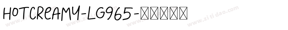 HotCreamy-lg965字体转换