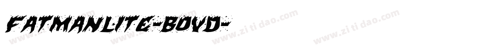 Fatmanlite-B0Vd字体转换