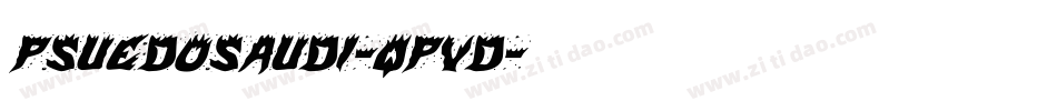 PsuedoSaudi-qPVd字体转换