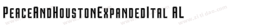 PeaceAndHoustonExpandedItal-ALLMD字体转换