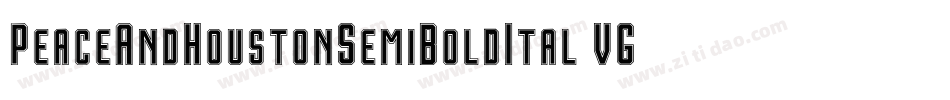 PeaceAndHoustonSemiBoldItal-VGG3x字体转换