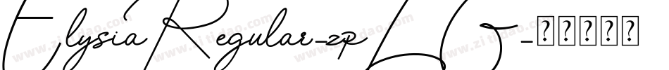 ElysiaRegular-zpLG字体转换