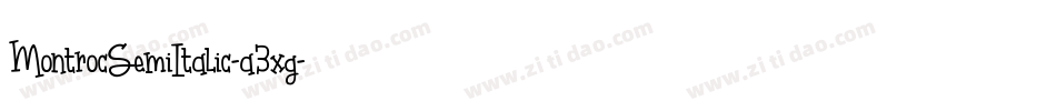 MontrocSemiItalic-a3xg字体转换