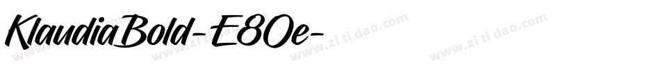 KlaudiaBold-E8Oe字体转换