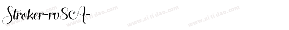 Stroker-rv8A字体转换 Stroker-rv8A字体转换