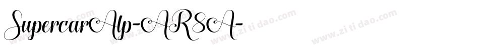 SupercarAlp-AR8A字体转换