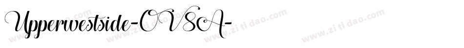 Upperwestside-OV8A字体转换 Upperwestside-OV8A字体转换