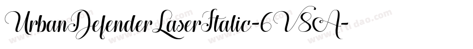 UrbanDefenderLaserItalic-6V8A字体转换