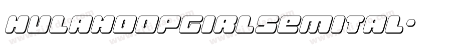 hulahoopgirlsemital字体转换