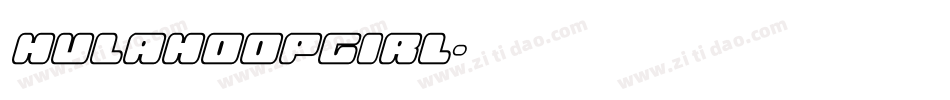 hulahoopgirl字体转换