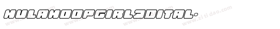 hulahoopgirl3dital字体转换
