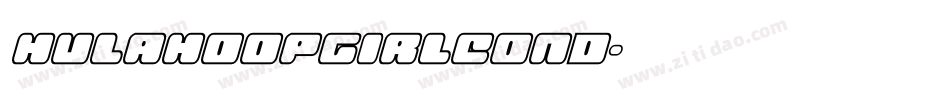 hulahoopgirlcond字体转换