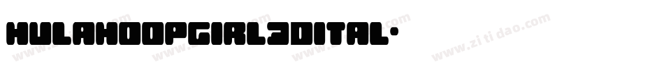 hulahoopgirl3dital字体转换