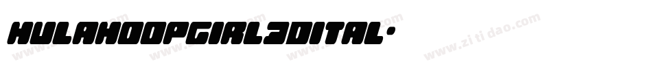 hulahoopgirl3dital字体转换