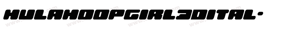 hulahoopgirl3dital字体转换