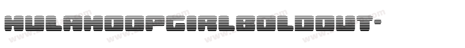 hulahoopgirlboldout字体转换