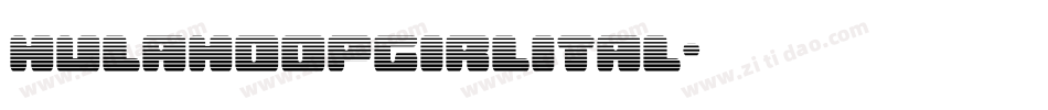 hulahoopgirlital字体转换
