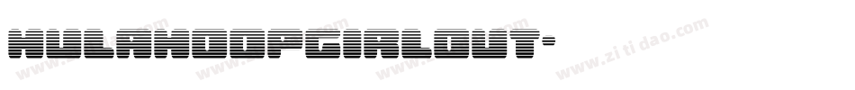 hulahoopgirlout字体转换