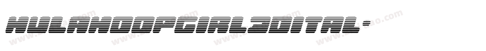 hulahoopgirl3dital字体转换