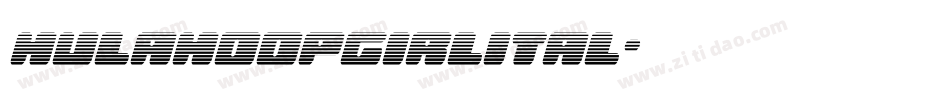 hulahoopgirlital字体转换