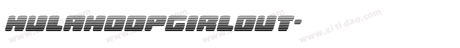 hulahoopgirlout字体转换