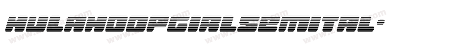 hulahoopgirlsemital字体转换