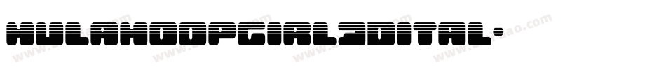 hulahoopgirl3dital字体转换