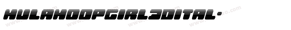 hulahoopgirl3dital字体转换