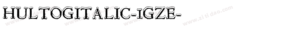 HultogItalic-1GZe字体转换