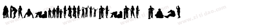 Silhouettenpeople-pgAR字体转换