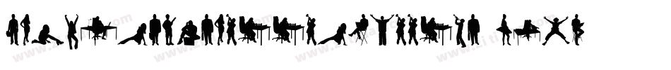 Humansilhouettesfreetwo-M7jx字体转换