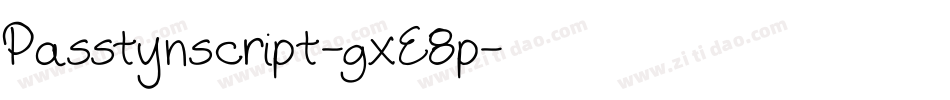 Passtynscript-gxE8p字体转换