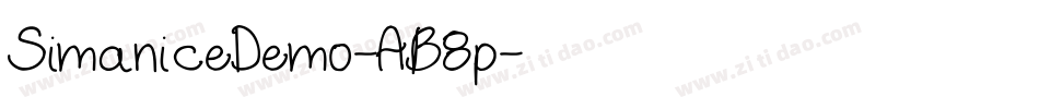SimaniceDemo-AB8p字体转换 SimaniceDemo-AB8p字体转换