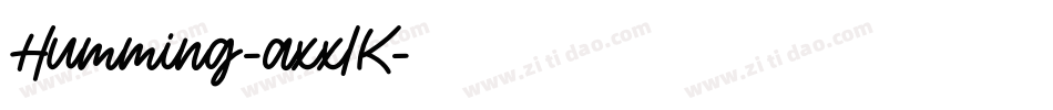 Humming-axxlK字体转换