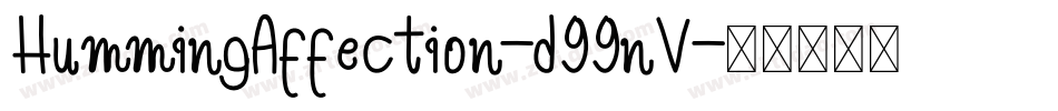 HummingAffection-d99nV字体转换