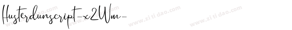Husterdunscript-x2Wm字体转换