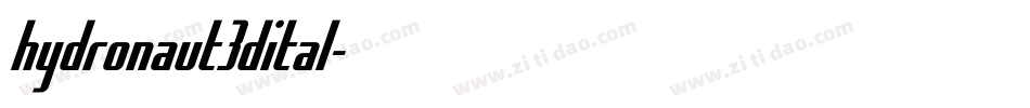 hydronaut3dital字体转换