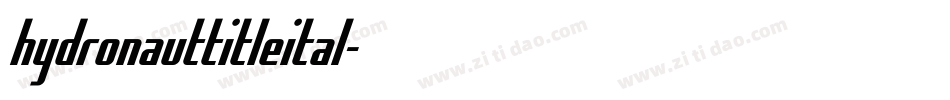 hydronauttitleital字体转换