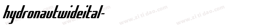 hydronautwideital字体转换