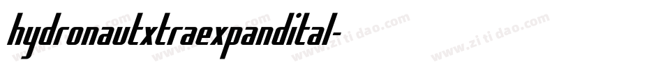 hydronautxtraexpandital字体转换