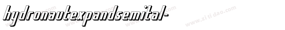 hydronautexpandsemital字体转换