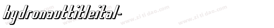 hydronauttitleital字体转换