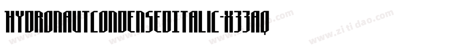 HydronautCondensedItalic-x33aq字体转换